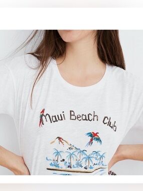 NWT Madewell Maui Beach Club Graphic T-Shirt Small